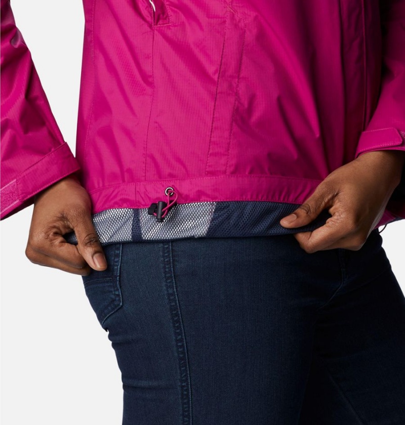 Columbia Pouration Women's Rain Jacket Purple | DEXBPR-896