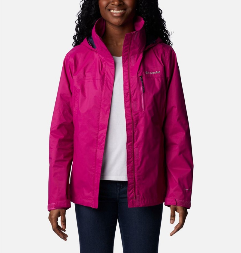 Columbia Pouration Women's Rain Jacket Purple | DEXBPR-896
