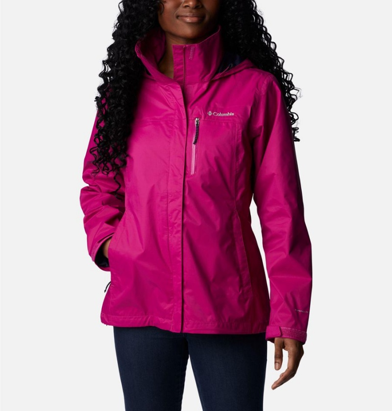 Columbia Pouration Women\'s Rain Jacket Purple | DEXBPR-896