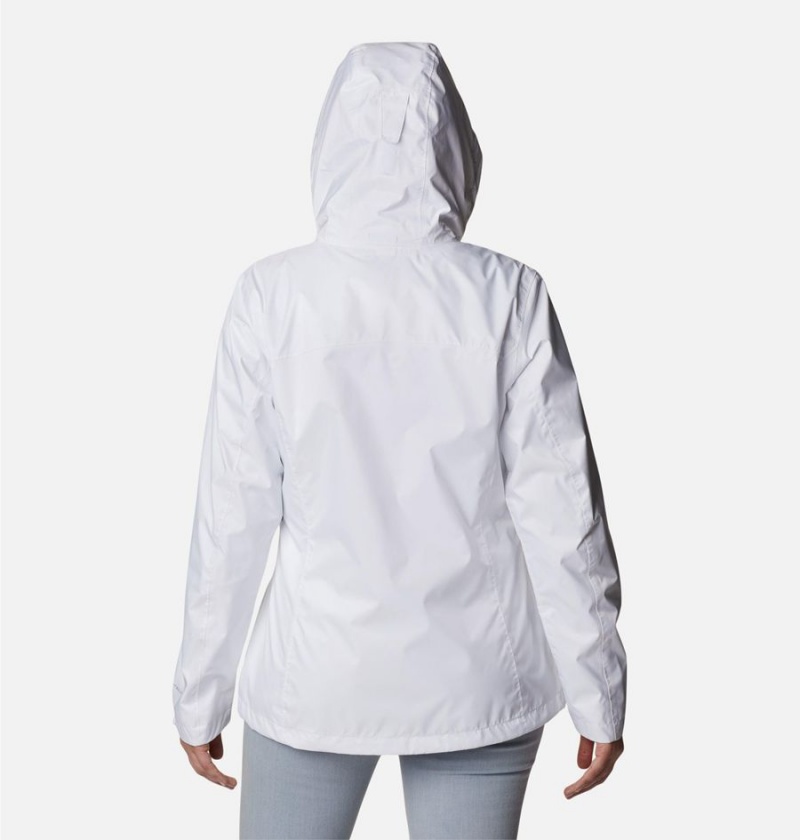 Columbia Pouration Women's Rain Jacket White | SMCALB-961