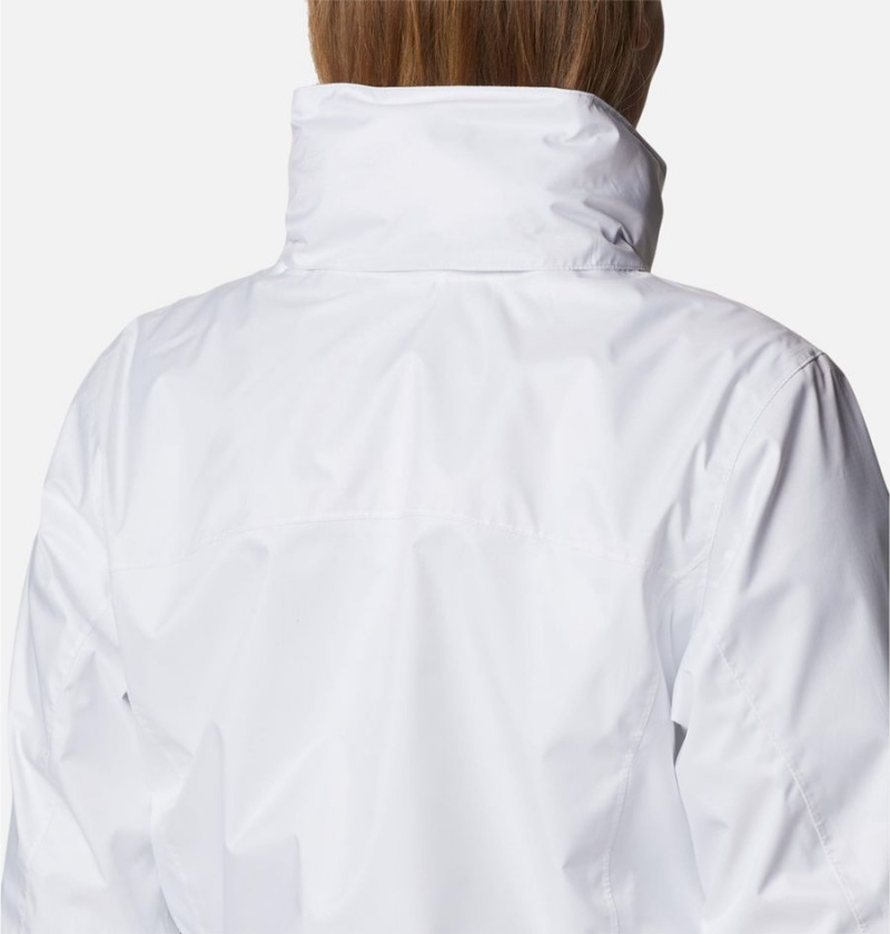 Columbia Pouration Women's Rain Jacket White | SMCALB-961