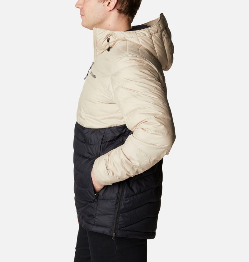 Columbia Powder Lite Anorak Insulated Men's Puffer Jacket Khaki | BGQVLX-237