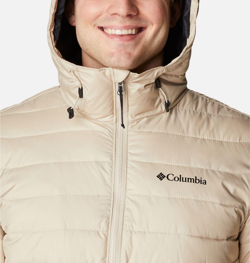 Columbia Powder Lite Anorak Insulated Men's Puffer Jacket Khaki | BGQVLX-237