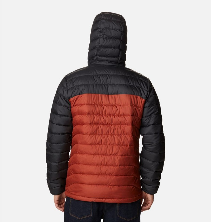 Columbia Powder Lite Hooded Insulated Men's Puffer Jacket Red | OECLMG-250