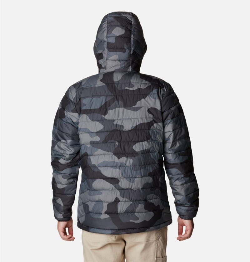 Columbia Powder Lite Hooded Insulated Men's Puffer Jacket Black | JHEUAD-795