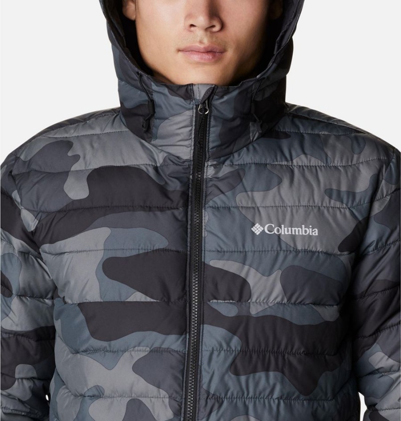 Columbia Powder Lite Hooded Insulated Men's Puffer Jacket Black | JHEUAD-795