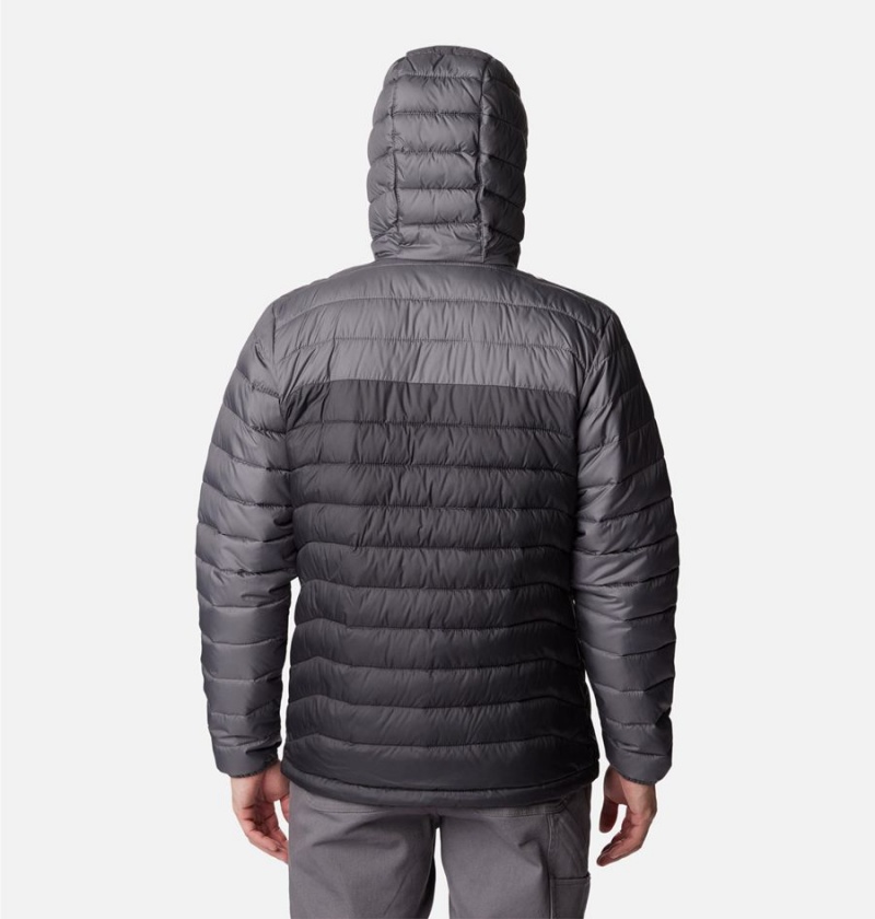 Columbia Powder Lite Hooded Insulated Men's Puffer Jacket Grey | FAGKLQ-497