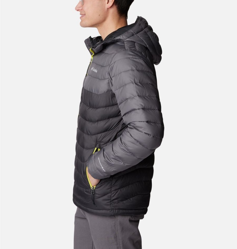 Columbia Powder Lite Hooded Insulated Men's Puffer Jacket Grey | FAGKLQ-497