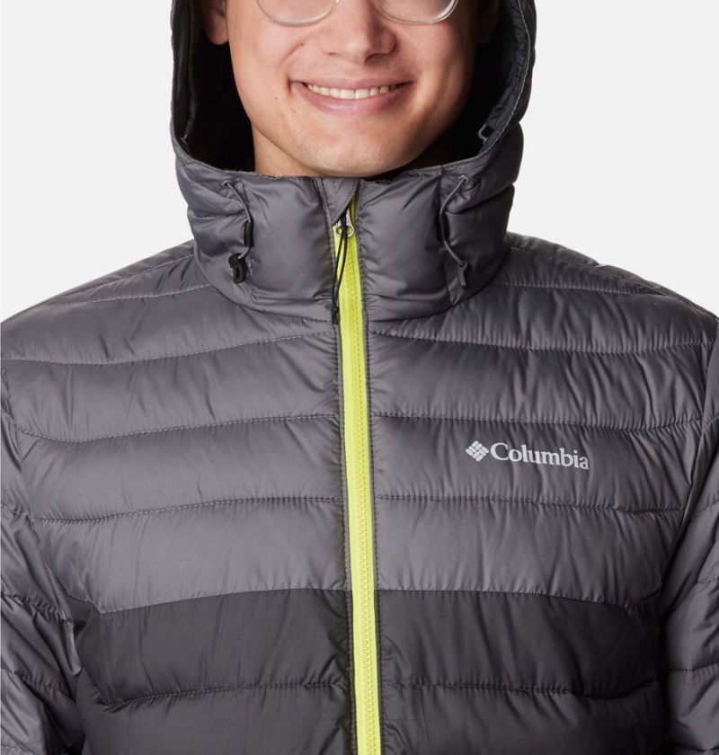 Columbia Powder Lite Hooded Insulated Men's Puffer Jacket Grey | FAGKLQ-497
