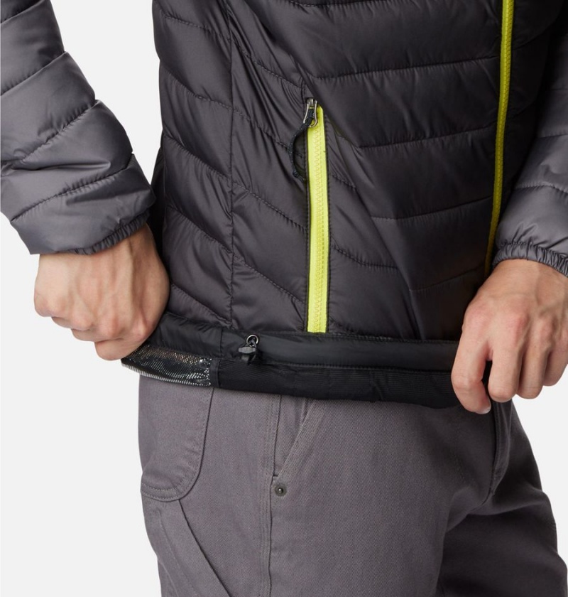 Columbia Powder Lite Hooded Insulated Men's Puffer Jacket Grey | FAGKLQ-497
