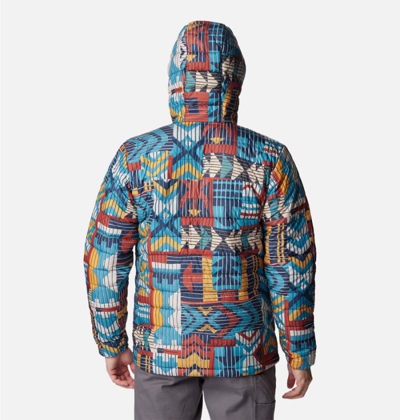 Columbia Powder Lite Hooded Insulated Men's Puffer Jacket Blue | KOHTQD-594