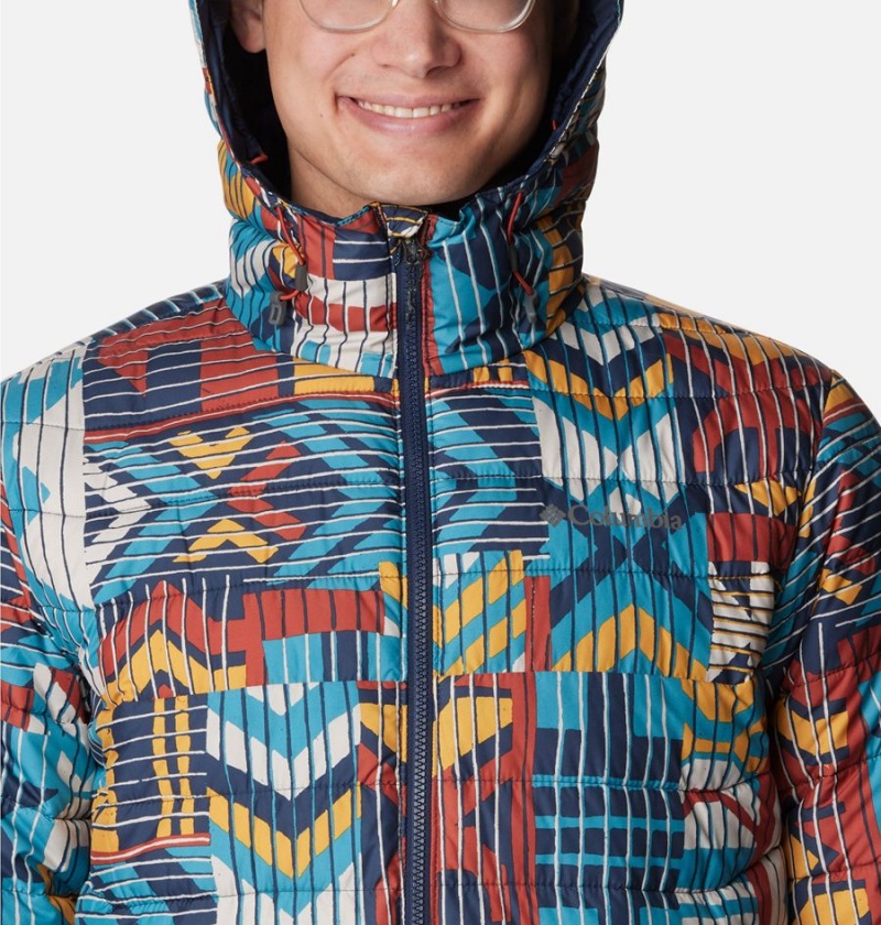 Columbia Powder Lite Hooded Insulated Men's Puffer Jacket Blue | KOHTQD-594