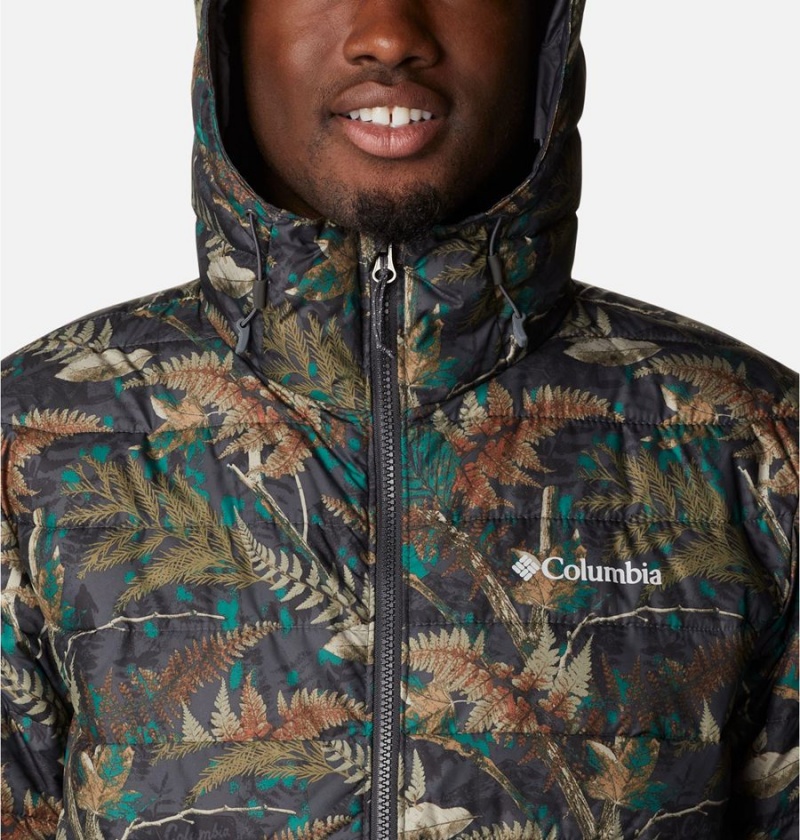 Columbia Powder Lite Hooded Insulated Men's Puffer Jacket Brown | CBFRHZ-723