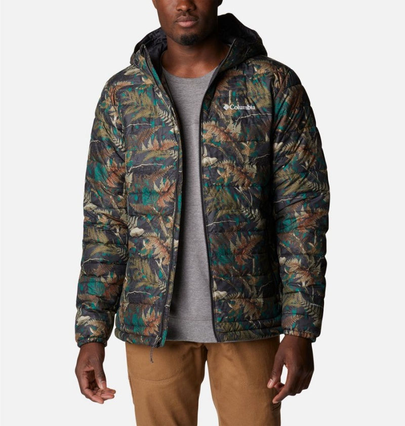 Columbia Powder Lite Hooded Insulated Men's Puffer Jacket Brown | CBFRHZ-723
