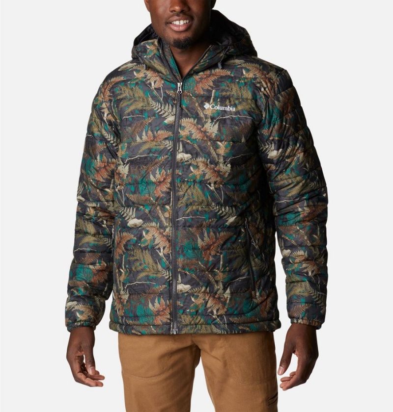 Columbia Powder Lite Hooded Insulated Men\'s Puffer Jacket Brown | CBFRHZ-723