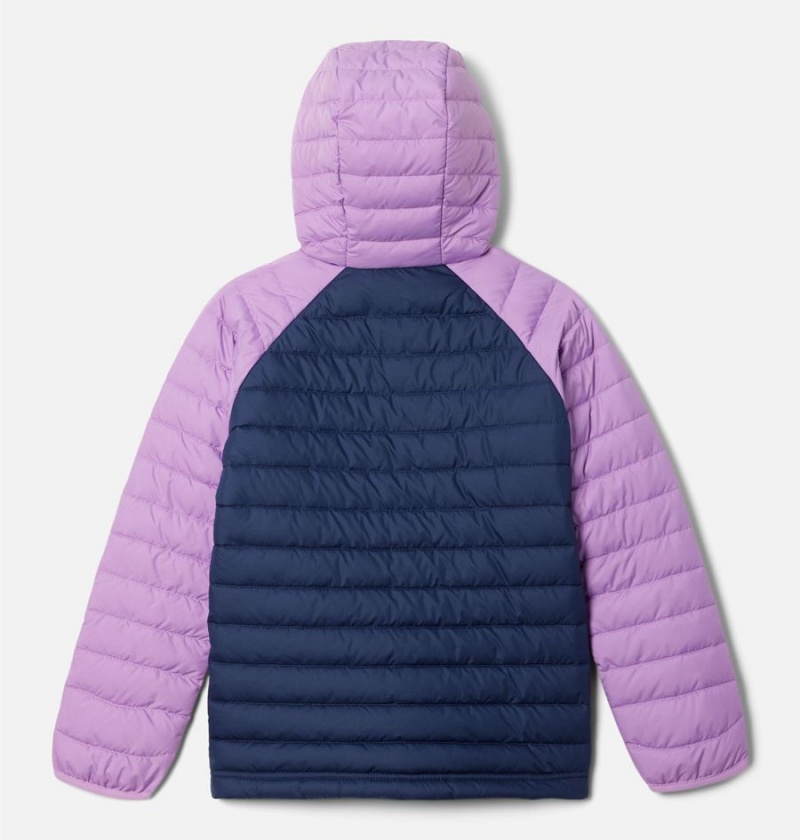 Columbia Powder Lite Hooded Kids' Jacket Navy | LWVZGS-701