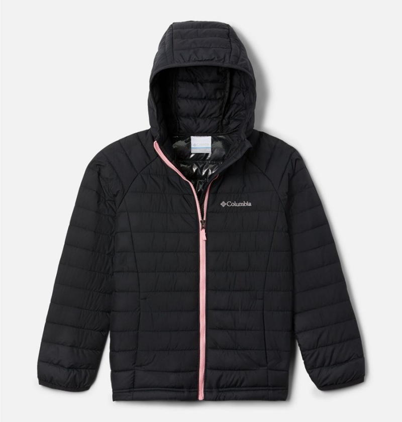 Columbia Powder Lite Hooded Kids\' Jacket Black | AONGTW-302