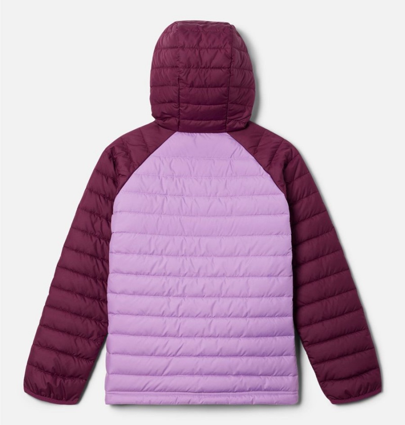 Columbia Powder Lite Hooded Kids' Jacket Coral | ZUOBKQ-934
