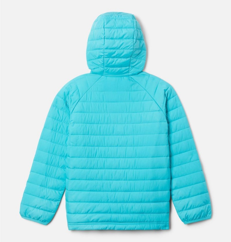 Columbia Powder Lite Hooded Kids' Jacket Turquoise | STRCMX-897