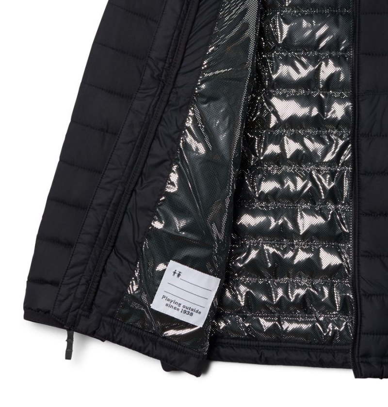 Columbia Powder Lite Hooded Kids' Jacket Black | SHTJZD-496