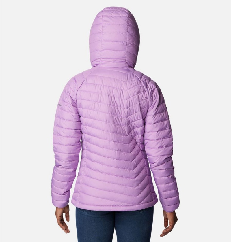 Columbia Powder Lite Hooded Women's Puffer Jacket Purple | GEANYS-618