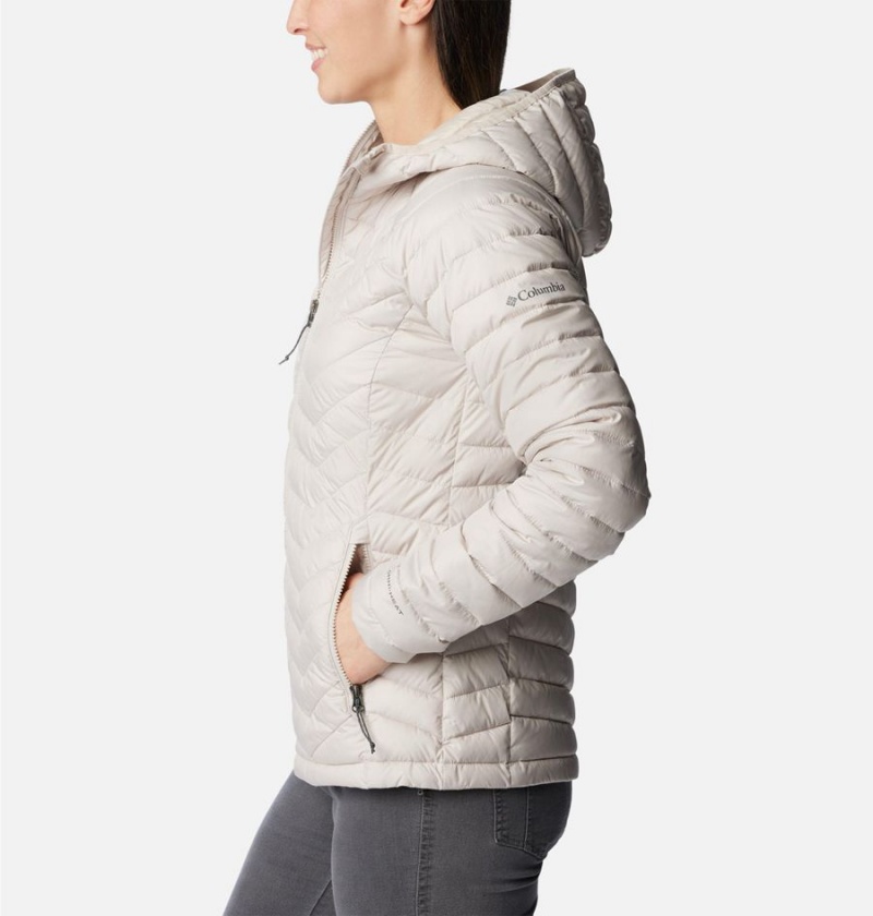 Columbia Powder Lite Hooded Women's Puffer Jacket White | OAQKIE-685