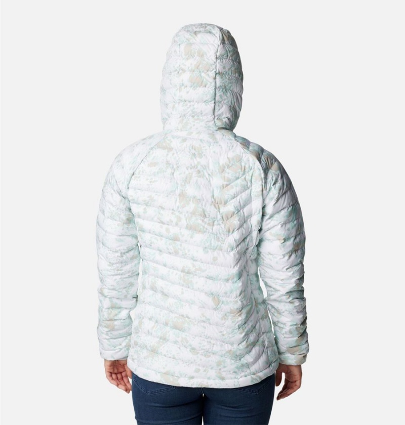 Columbia Powder Lite Hooded Women's Puffer Jacket White | DZESTF-861