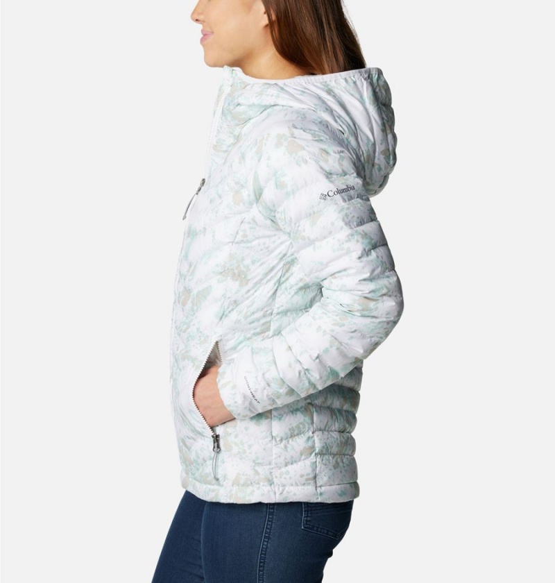 Columbia Powder Lite Hooded Women's Puffer Jacket White | DZESTF-861