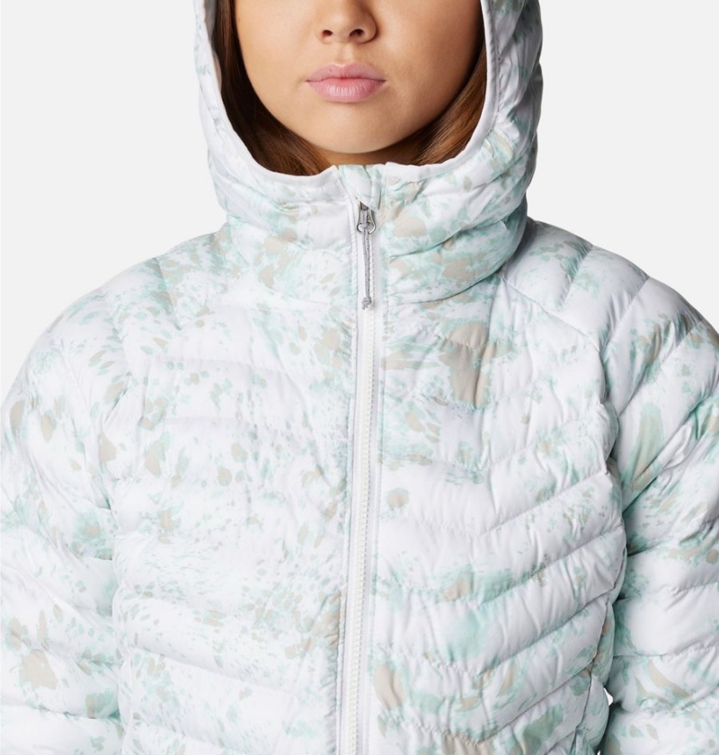 Columbia Powder Lite Hooded Women's Puffer Jacket White | DZESTF-861