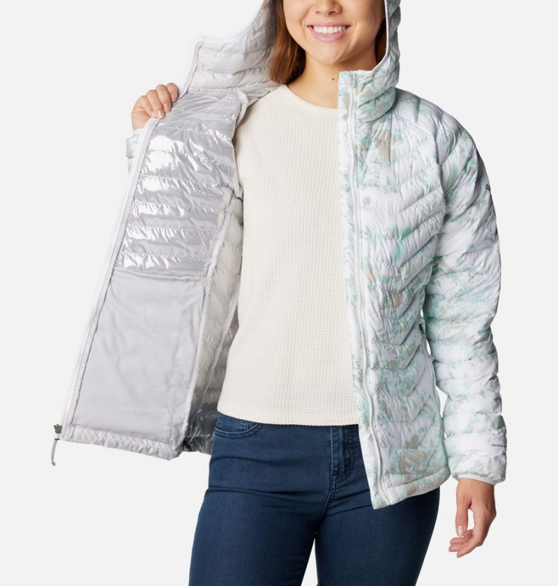 Columbia Powder Lite Hooded Women's Puffer Jacket White | DZESTF-861