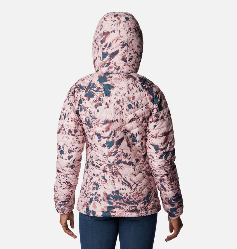 Columbia Powder Lite Hooded Women's Puffer Jacket Pink | GTRAHW-647