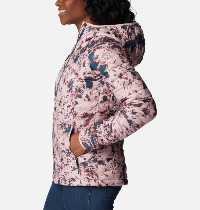Columbia Powder Lite Hooded Women's Puffer Jacket Pink | GTRAHW-647