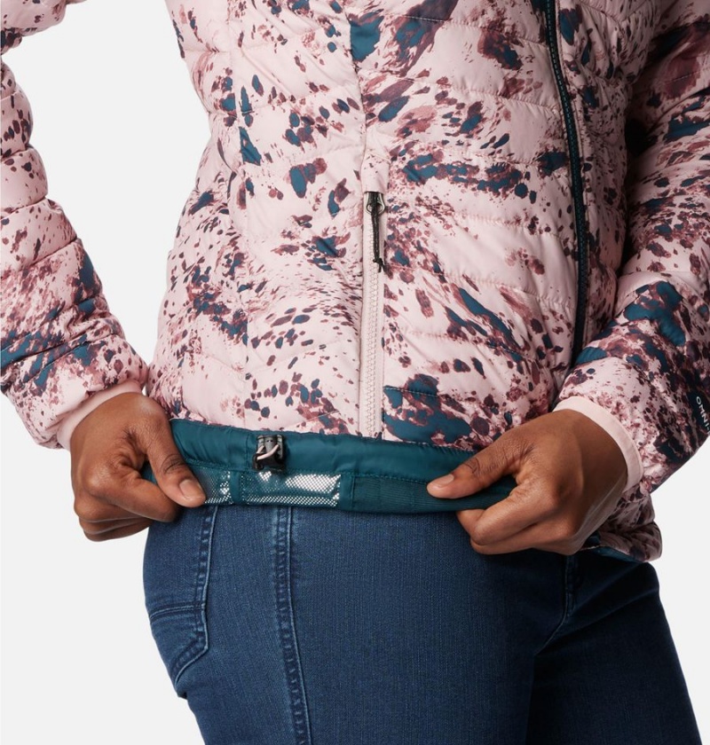 Columbia Powder Lite Hooded Women's Puffer Jacket Pink | GTRAHW-647