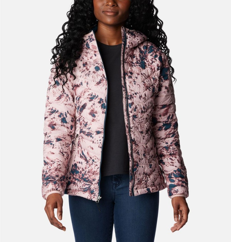 Columbia Powder Lite Hooded Women's Puffer Jacket Pink | GTRAHW-647