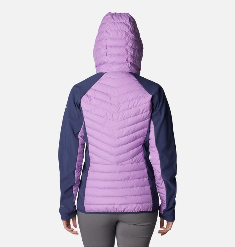 Columbia Powder Lite Hybrid Hooded Women's Puffer Jacket Purple | STJHKZ-423