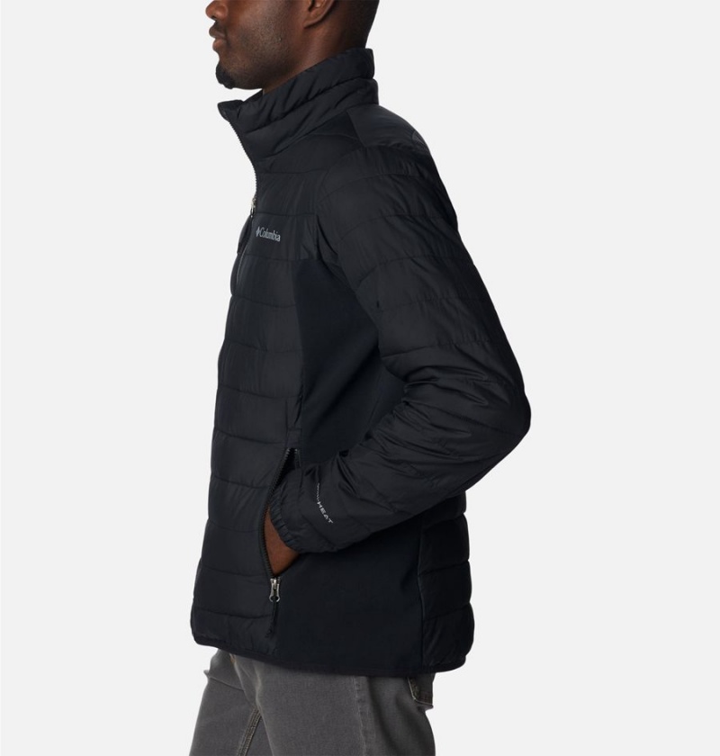 Columbia Powder Lite Hybrid Insulated Men's Puffer Jacket Black | JISTQG-397
