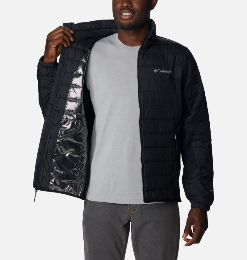 Columbia Powder Lite Hybrid Insulated Men's Puffer Jacket Black | JISTQG-397