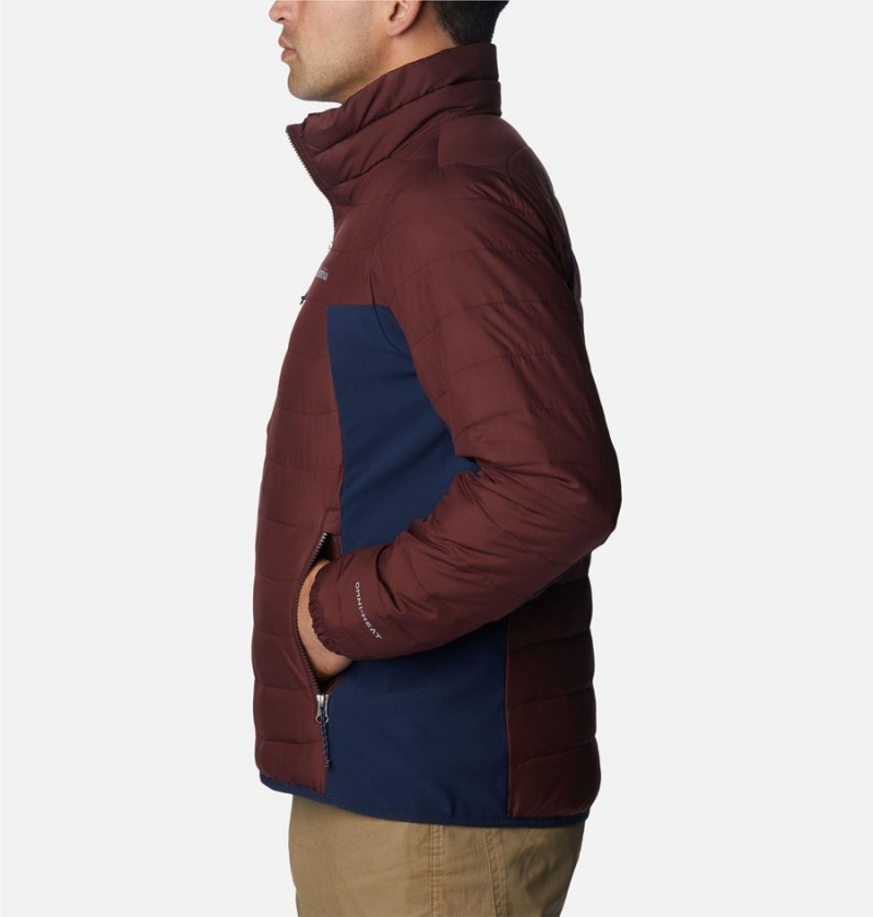 Columbia Powder Lite Hybrid Insulated Men's Puffer Jacket Brown | OSILPX-014