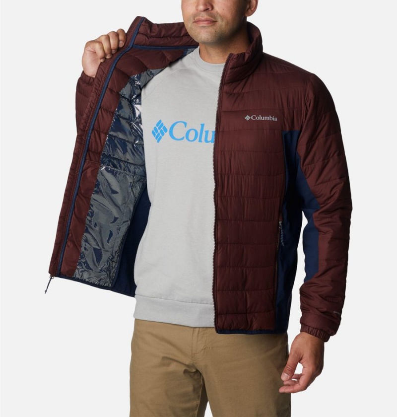 Columbia Powder Lite Hybrid Insulated Men's Puffer Jacket Brown | OSILPX-014
