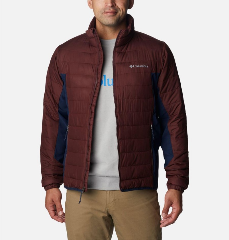 Columbia Powder Lite Hybrid Insulated Men's Puffer Jacket Brown | OSILPX-014