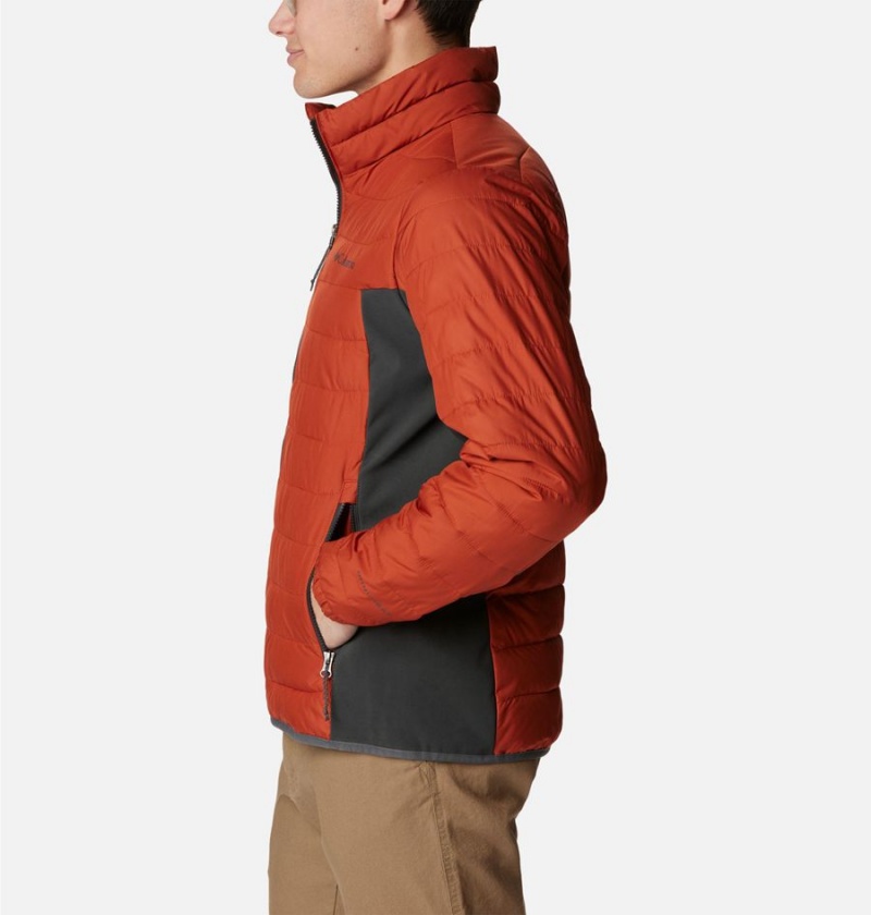 Columbia Powder Lite Hybrid Insulated Men's Puffer Jacket Red | CNVKQO-247