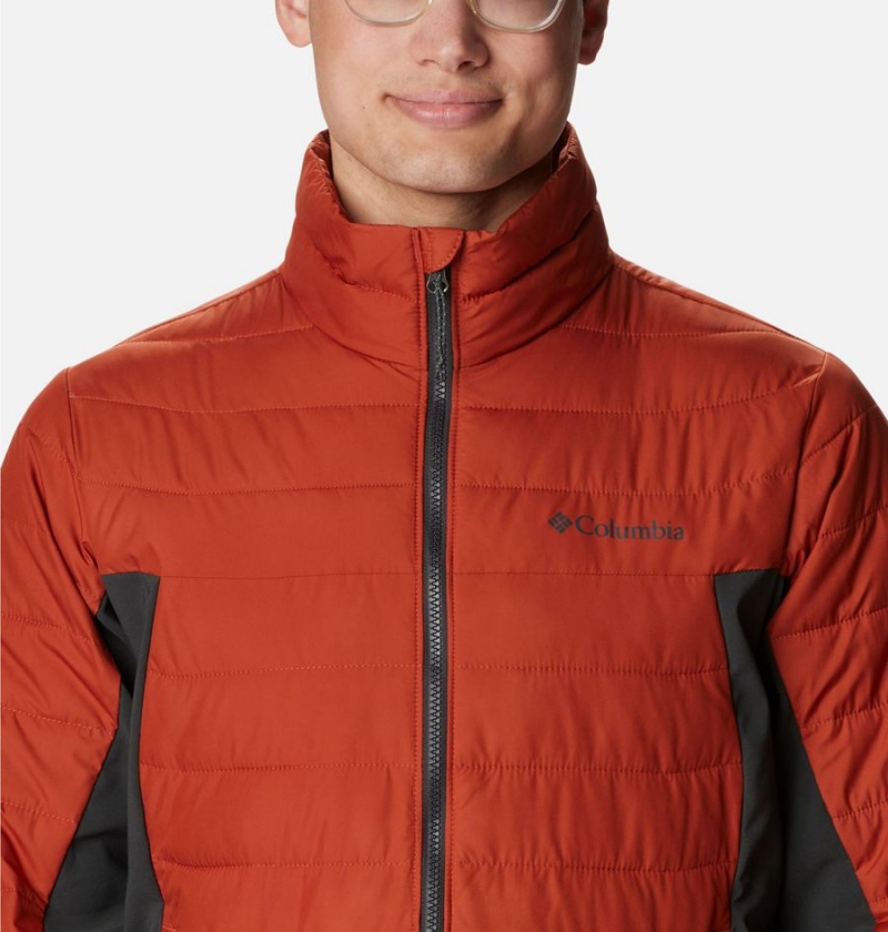 Columbia Powder Lite Hybrid Insulated Men's Puffer Jacket Red | CNVKQO-247
