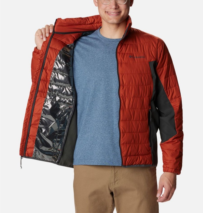 Columbia Powder Lite Hybrid Insulated Men's Puffer Jacket Red | CNVKQO-247