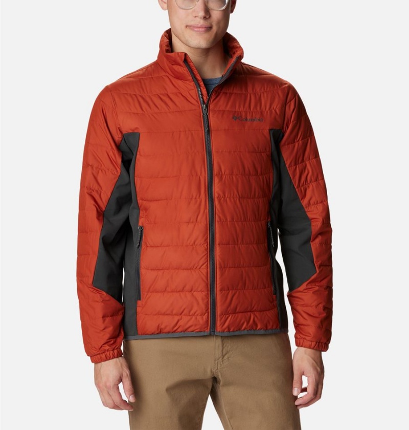 Columbia Powder Lite Hybrid Insulated Men\'s Puffer Jacket Red | CNVKQO-247