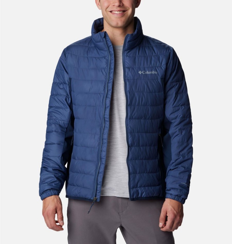 Columbia Powder Lite Hybrid Insulated Men's Puffer Jacket Blue | DJTKZY-570