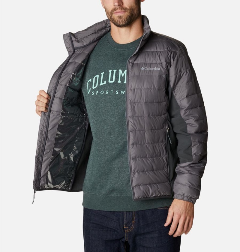 Columbia Powder Lite Hybrid Insulated Men's Puffer Jacket Grey | YUKGSF-624