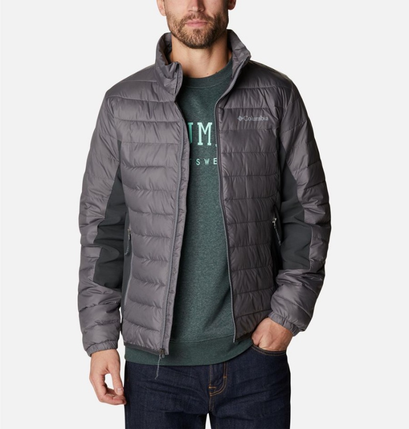 Columbia Powder Lite Hybrid Insulated Men's Puffer Jacket Grey | YUKGSF-624