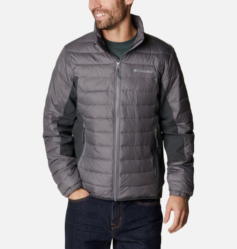 Columbia Powder Lite Hybrid Insulated Men\'s Puffer Jacket Grey | YUKGSF-624