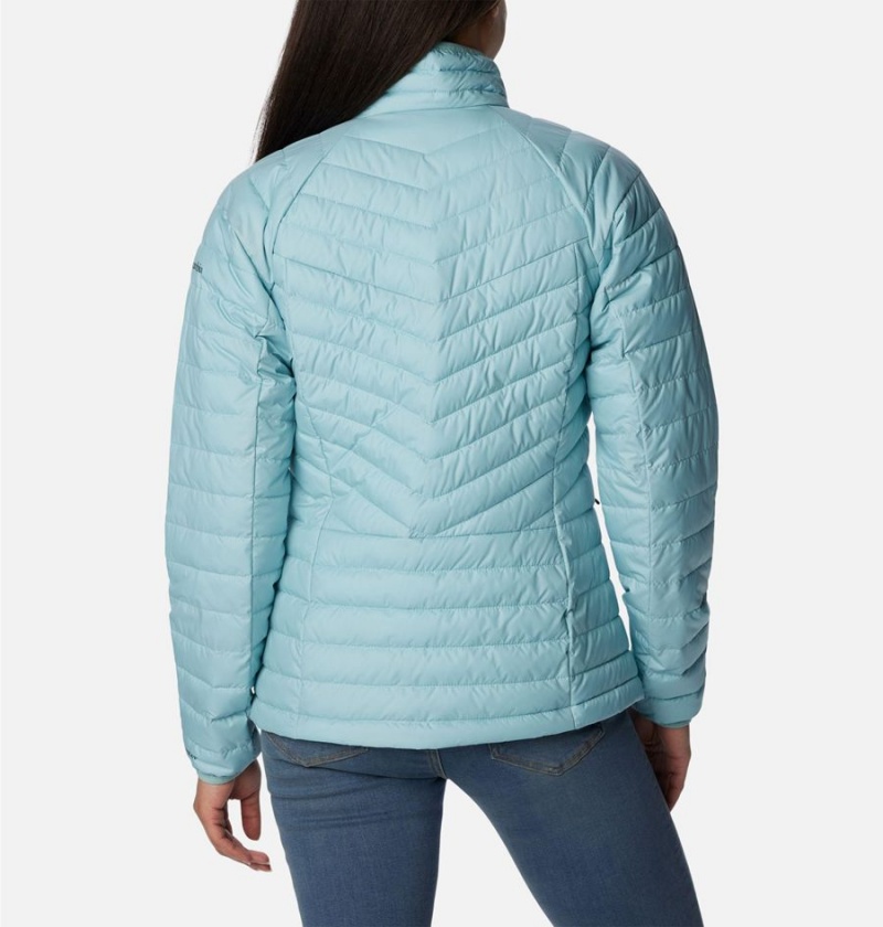 Columbia Powder Lite II Full Zip Women's Puffer Jacket Turquoise | TJPSYZ-895