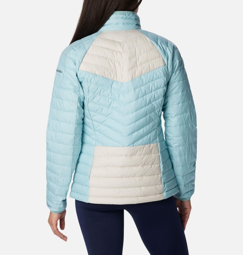 Columbia Powder Lite II Full Zip Women's Puffer Jacket Turquoise | AHBOWX-658